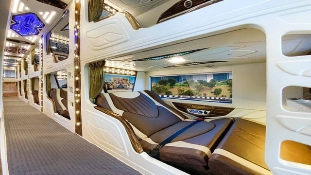 Nội thất cao cấp xe cabin VIP của nhà xe Bằng Phấn