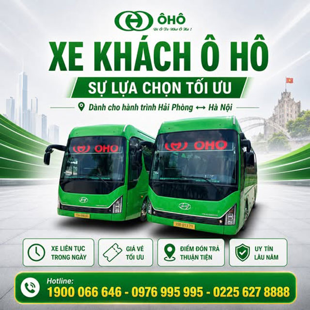 Xe khách Ô Hô Hà Nội Hải Phòng