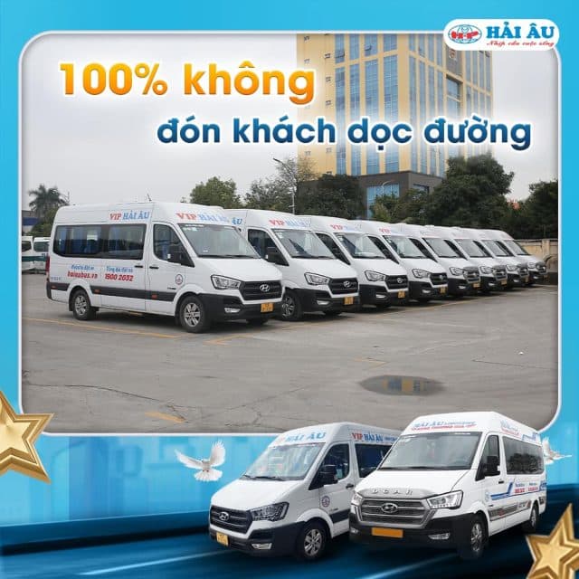 Xe limousine Hải Âu VIP 16 chỗ luôn sẵn sàng phục vụ hành khách