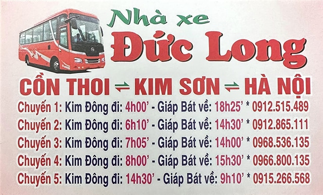 Giờ xuất bến Kim Đông đi Giáp bát và số điện thoại của xe