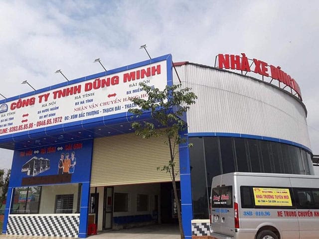 Trụ sở nhà xe Dũng Minh tại Hà Tĩnh