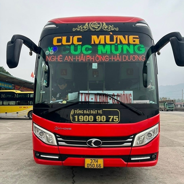 Nhà xe Cúc Mừng Nghệ An tuyến Thanh Hóa đi Hải Dương