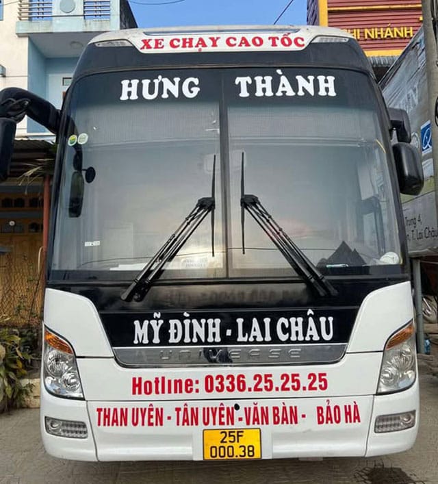 Xe khách Hưng Thành xuất phát từ Mỹ Đình đi Than Uyên, Lai Châu
