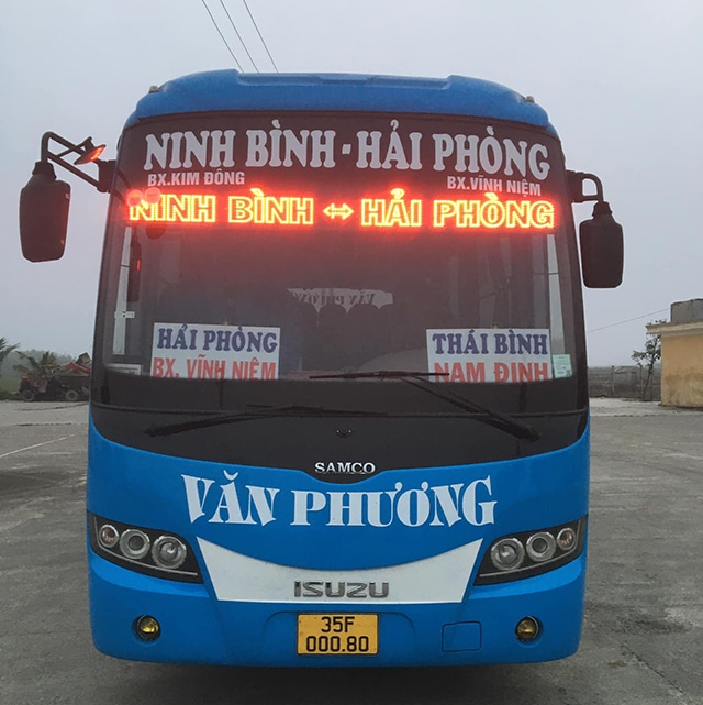 Nhà xe Văn Phương tuyến xe khách Hải Phòng Ninh Bình với số điện thoại 0915 437 026