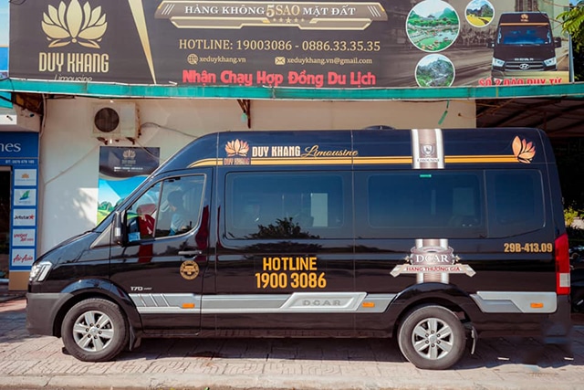 Xe limousine Duy Khang hoạt động từ 05:00 đến 20:00 mỗi ngày