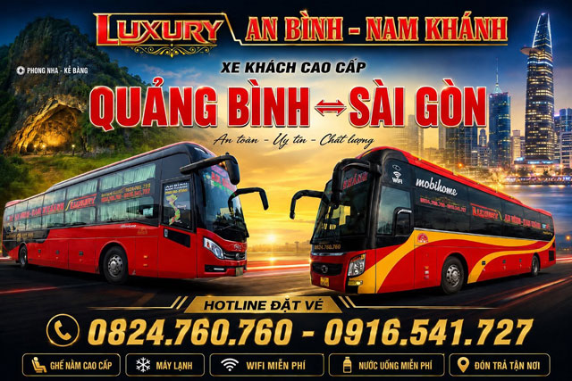 Xe giường nằm An Bình - Nam Khánh Quảng Bình đi Sài Gòn