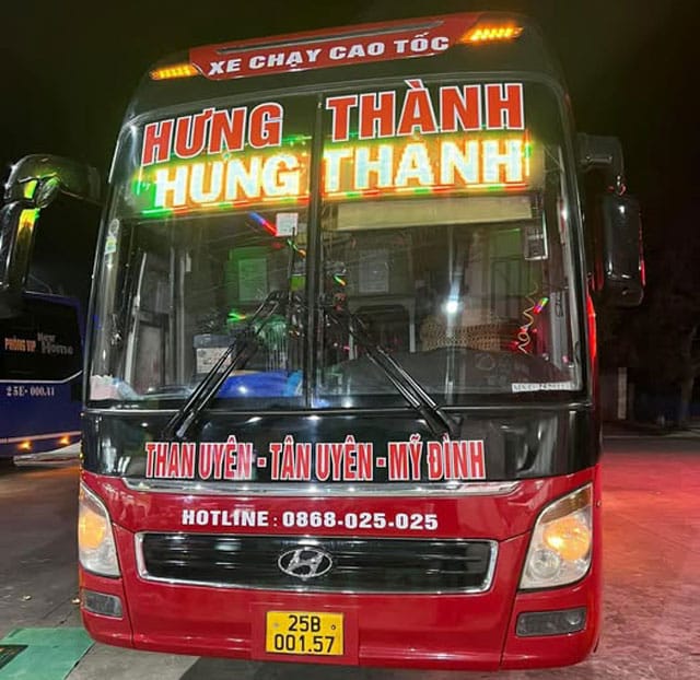 Xe khách Hưng Thành chạy đêm đi Lai Châu