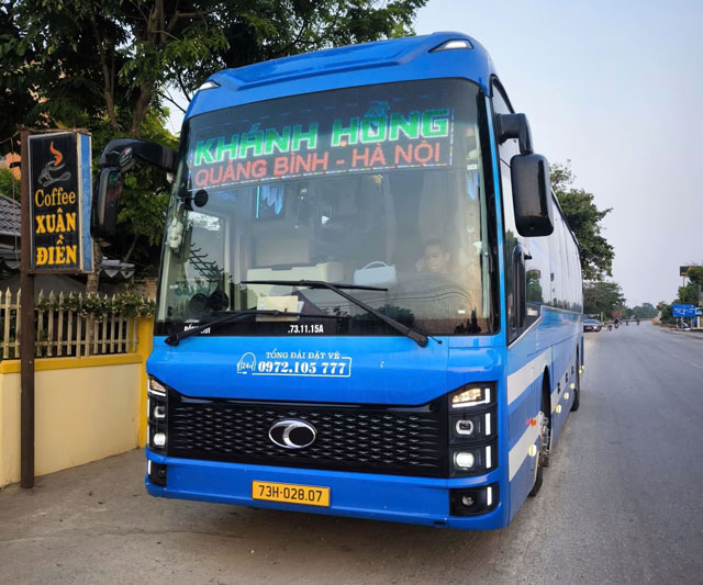 Nhà xe Khánh Hồng Quảng Bình Hà Nội sử dụng dòng xe limosine 32 phòng cao cấp