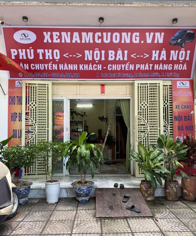 Địa chỉ gửi/nhận hàng của nhà xe Nam Cường tại Phú Thọ