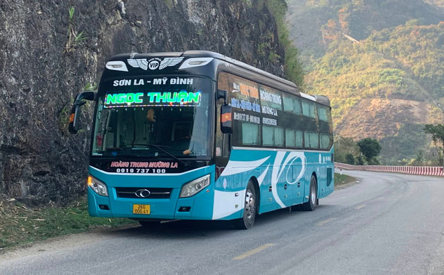 Xe giường nằm 34 chỗ cao cấp Ngọc Thuận chuyên tuyến Mỹ Đình - Mộc Châc - Sơn La