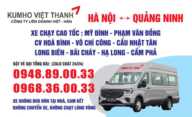 Xe Ford Transit chạy tuyến Hà Nội - Quảng Ninh đường cao tốc