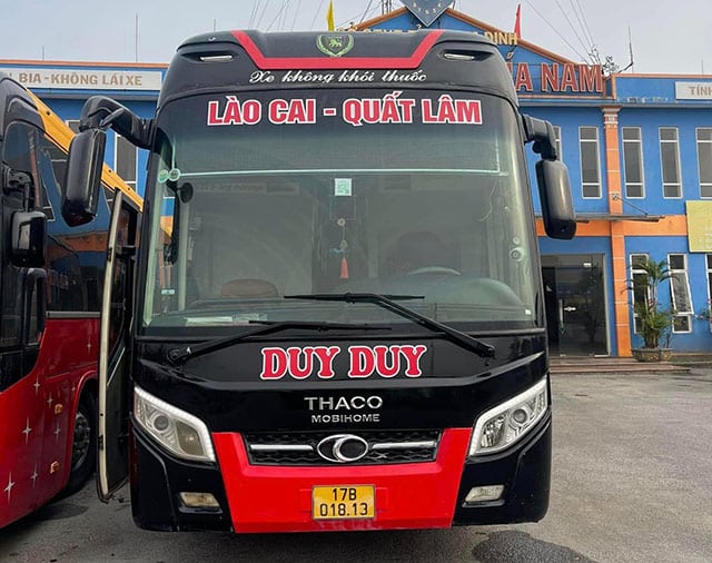 Nhà xe Duy Duy chạy tuyến Nam Định Lào Cai 4 chuyến/ngày