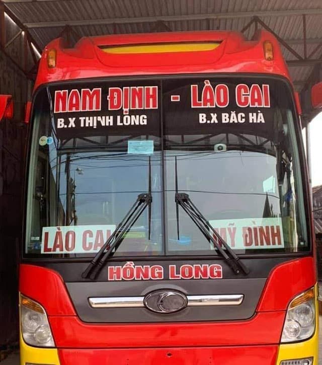 Nhà xe Hồng Long chuyên tuyến Hải Hậu đi Lào Cai