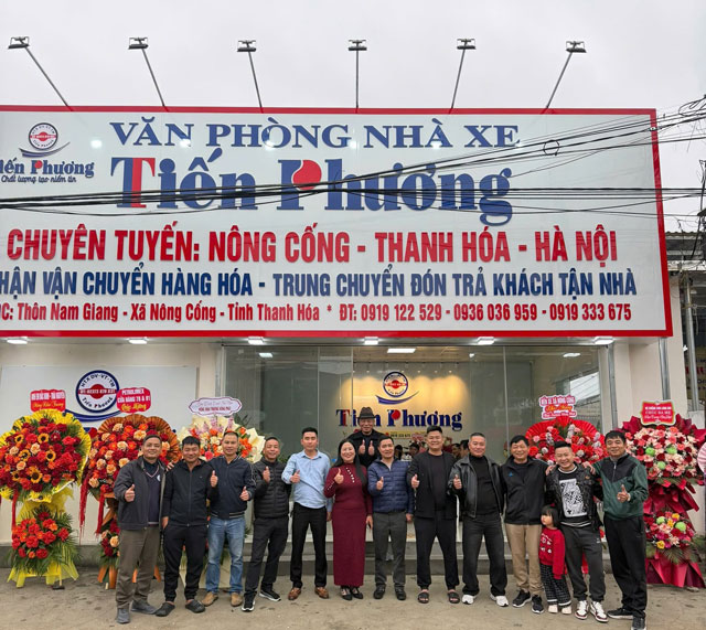 Văn phòng nhà xe Tiến Phương tại Nông Cống