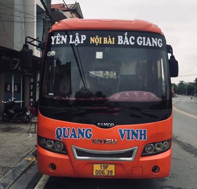 Nhà xe Quang Vinh Yên Lập - Nội Bài - Bắc Giang