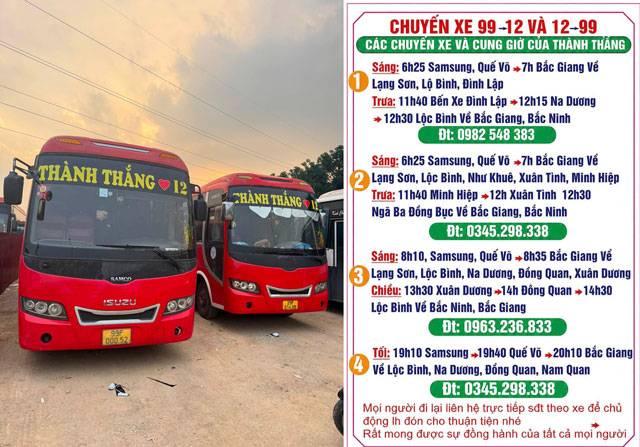 Nhà xe Đại Thu hiện đã đổi tên thành nhà xe Thành Thắng
