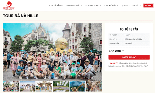 Đại Việt Tourist thiết kế tour Bà Nà Hills khoa học, lịch trình trọn vẹn