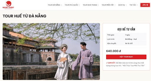 Đại Việt Tourist mang đến lịch trình tour Huế từ Đà Nẵng bài bản và hấp dẫn