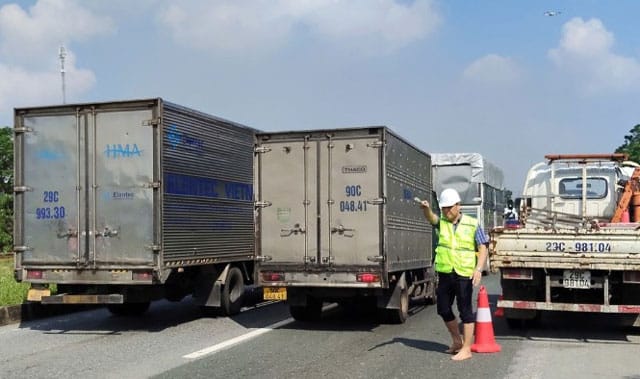 Phân luồng tạm thời trên cao tốc đi Thái Nguyên