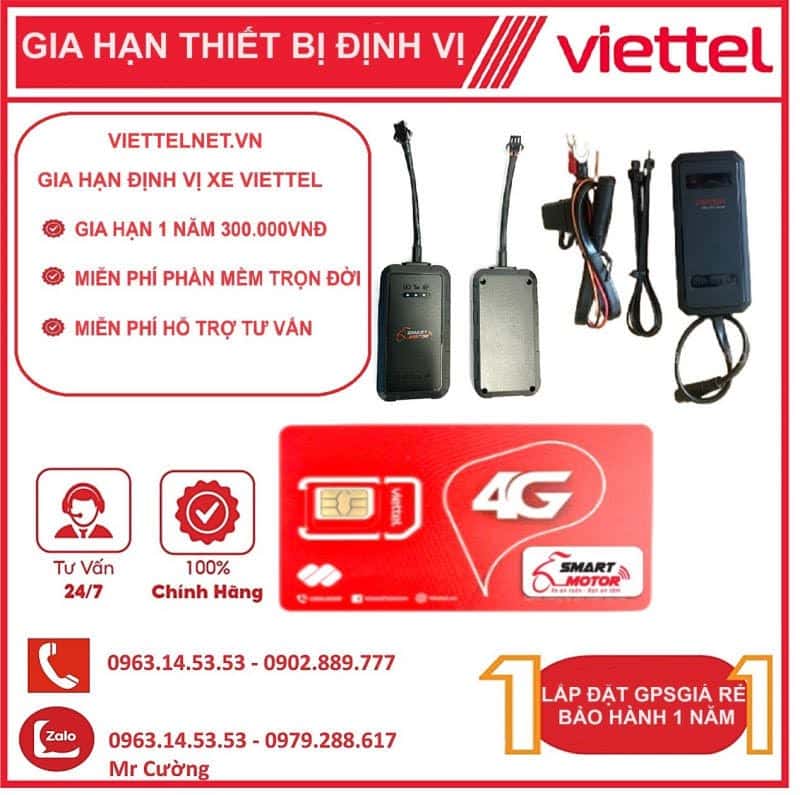 Thiết bị định vị xe Viettelnet sử dụng sim 4G Viettel