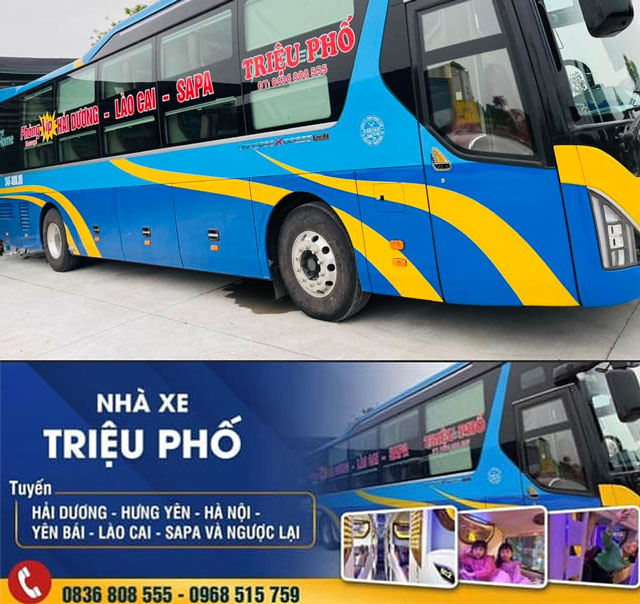 Nhà xe Triệu Phố chạy tuyến xe khách Hưng Yên Lào Cai