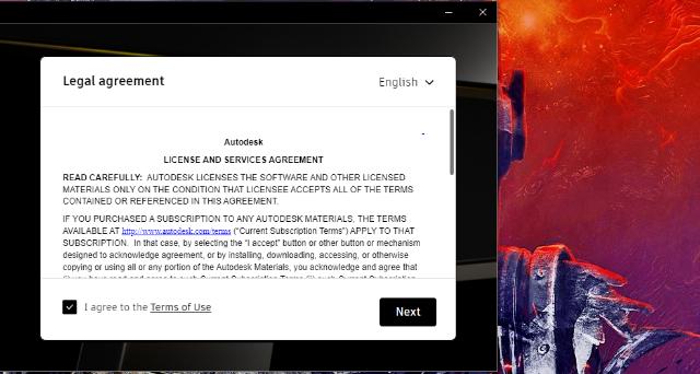 Chọn "I agree to the..."