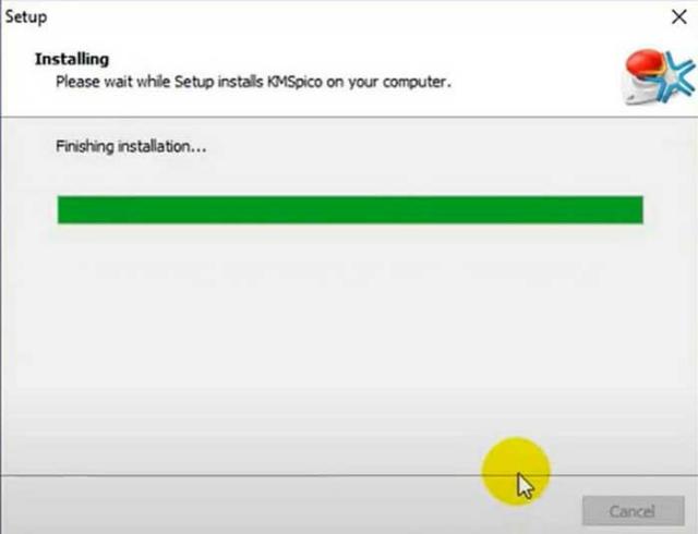 Chờ phần mềm cài đặt