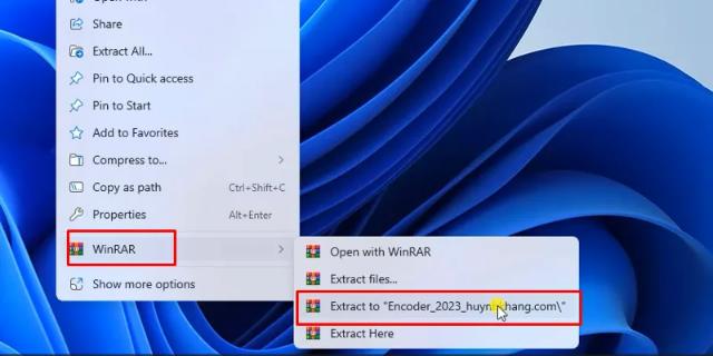 Giải nén phần mềm