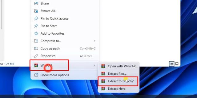 Giải nén file Patch