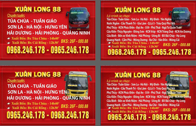 Lộ trình chi tiết của nhà xe Xuân Long Điện Biên
