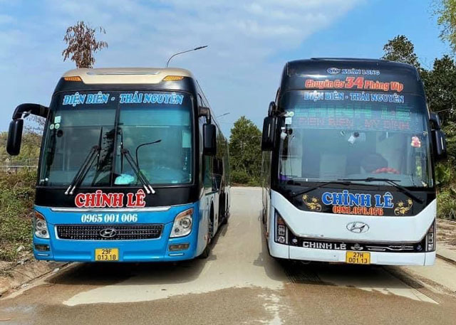 Nhà xe Chinh Lê chuyên chạy tuyến xe khách Điện Biên - Hà Nội - Thái Nguyên