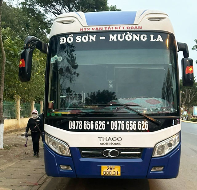 Nhà xe Thanh Sang từ bến xe Mường La đi bến xe Đồ Sơn