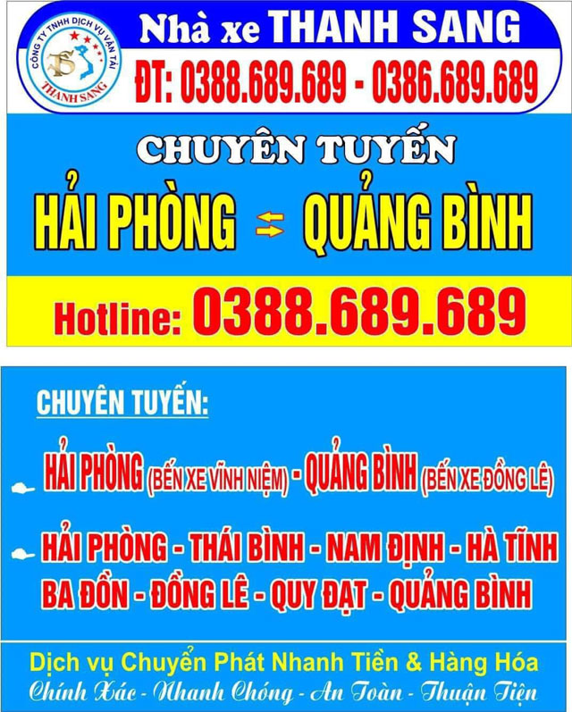 thong tin nha xe thanh sang hai phong